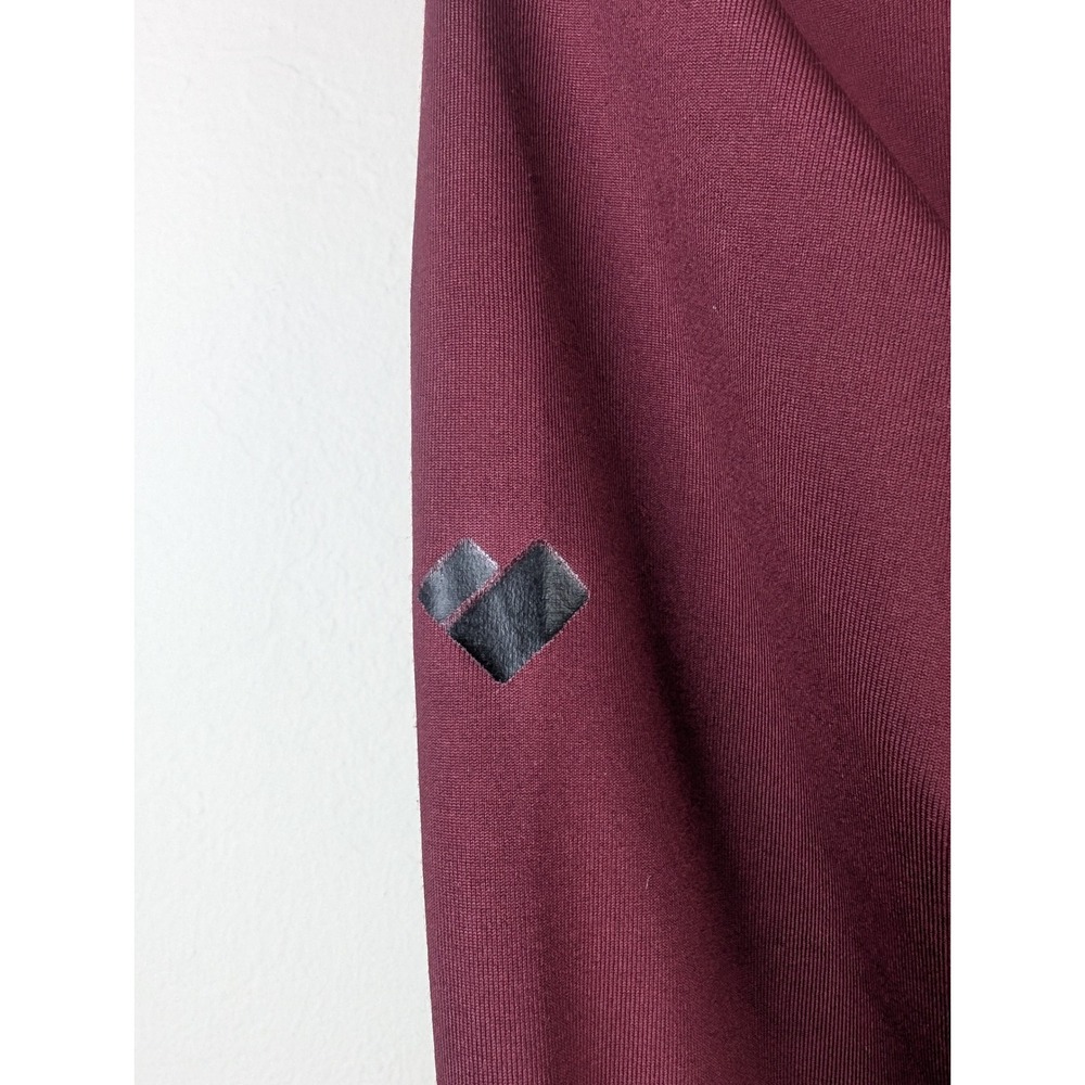 Obermeyer Resort Womens Burgundy 1/4 Zip Mock Neck Base Layer Top 19013 Large - Picture 13 of 13